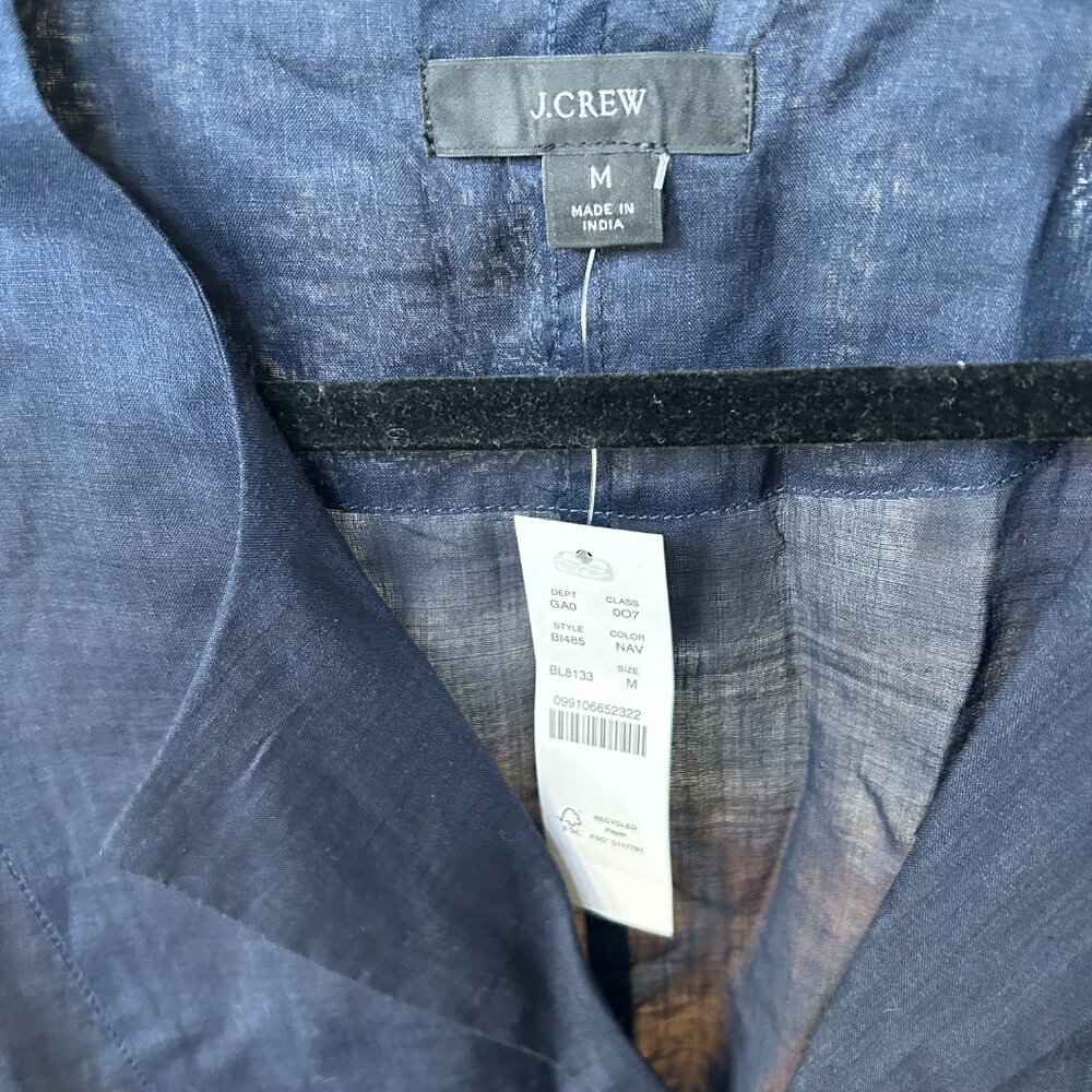 J. Crew Navy Blue Shirt Size M NEW - Picture 3 of 4